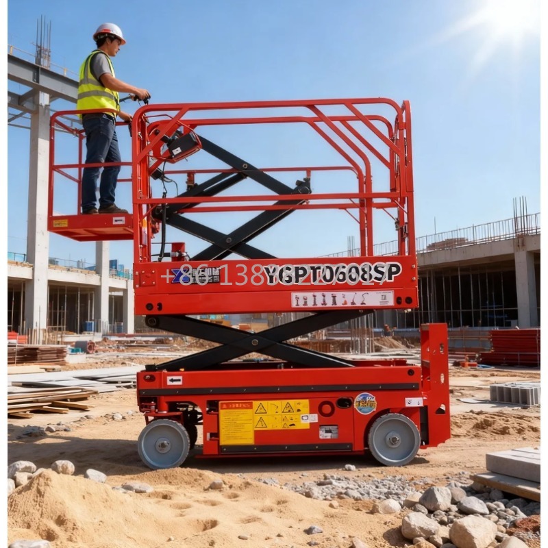 Solid Rubber Tires 8m 10m 12m  - огляд і ціна Scissor Lift Table Hydraulic