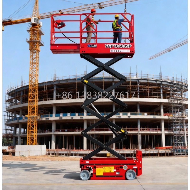 Solid Rubber Tires 8m 10m 12m  - огляд і ціна Scissor Lift Table Hydraulic