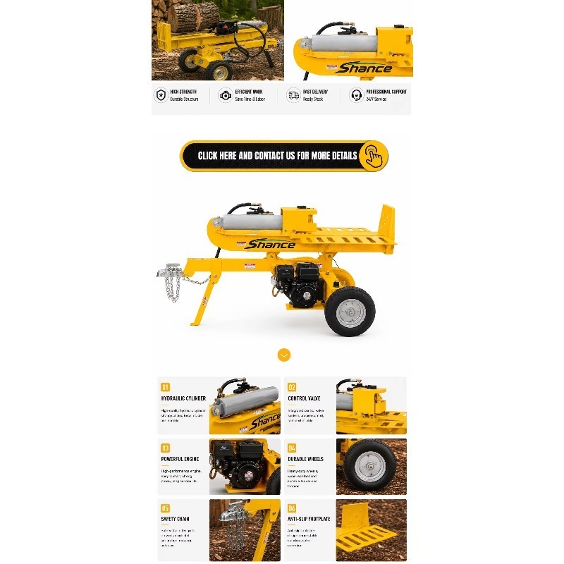 Electric Hydraulic Log Splitte - огляд і ціна Heavy Equipment Processor